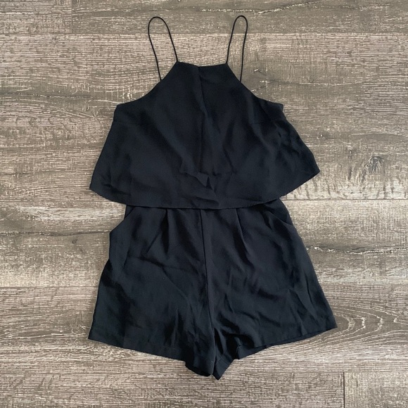 Express women’s black halter romper - Picture 1 of 10